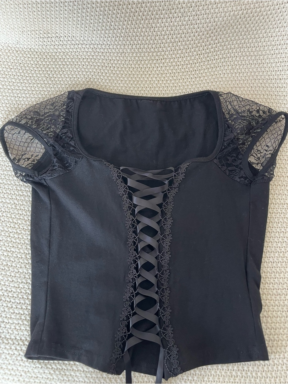 Black Corset Style Top